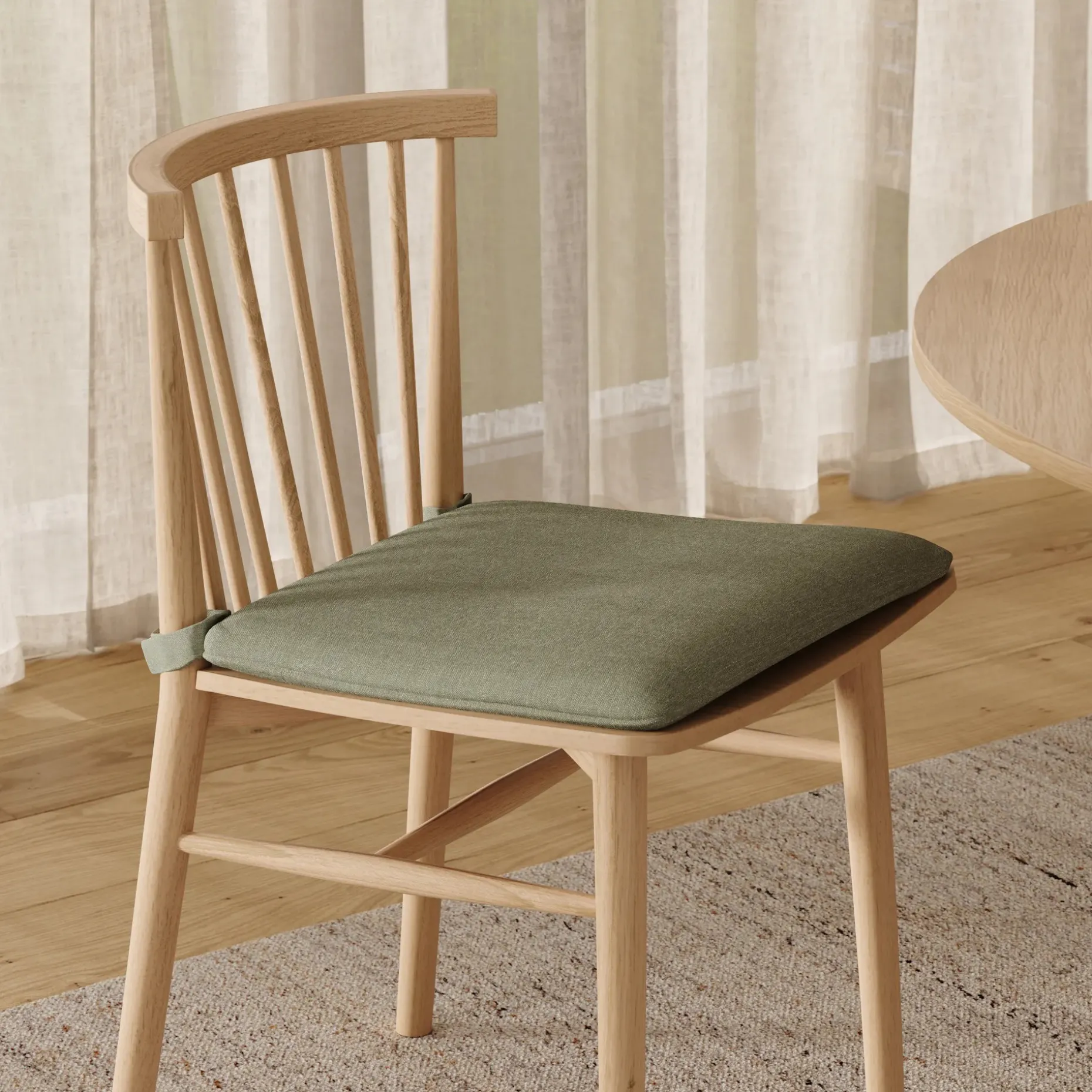 Wanda Square Seat Cushion - Welsh Green