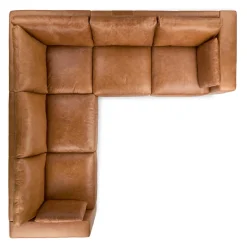 Whitmore 107" Leather Corner Sectional - Salerno Tan
