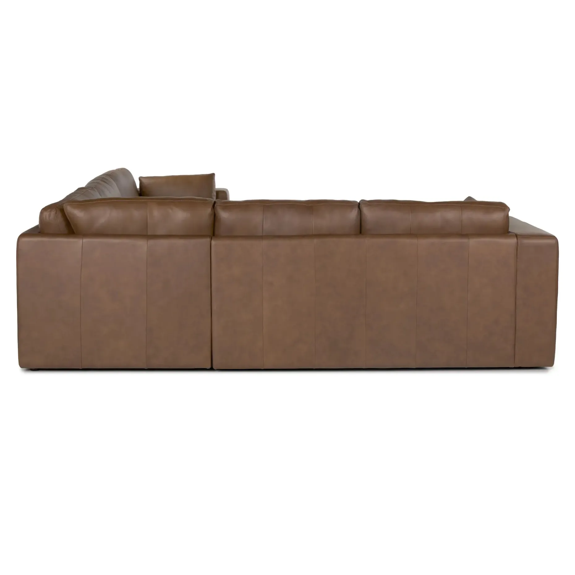 Whitmore 107" Leather Corner Sectional - Lucia Brown