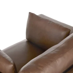 Whitmore 50" Leather Lounge Chair - Lucia Brown