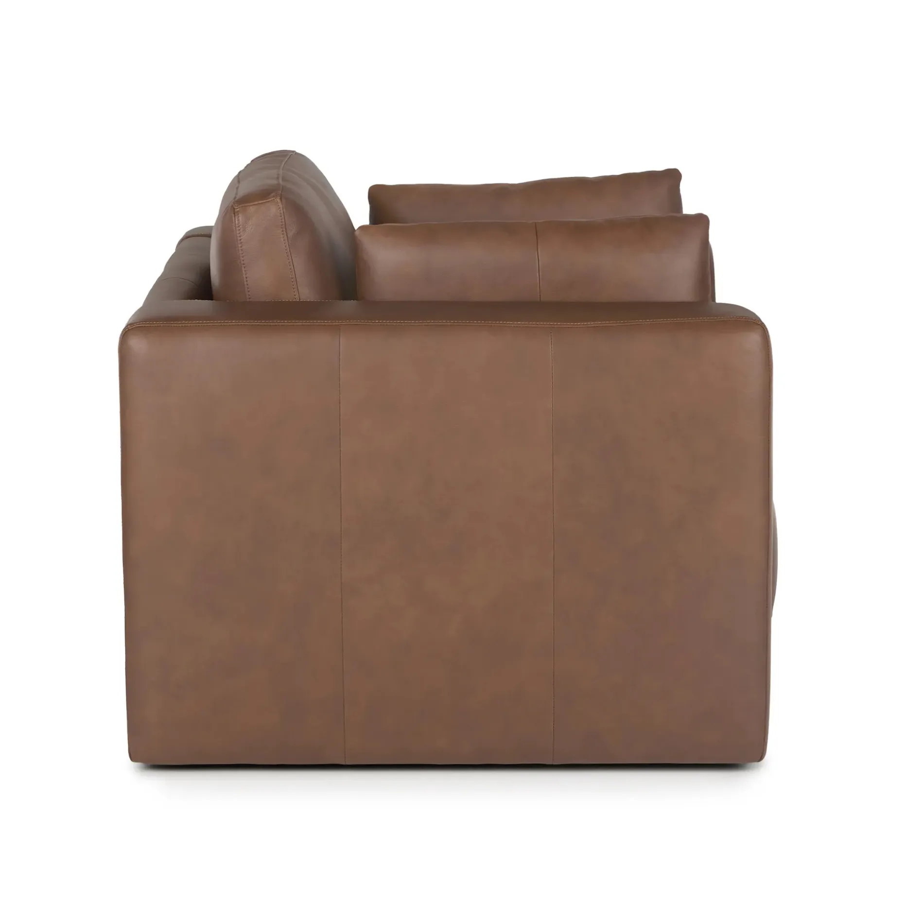 Whitmore 50" Leather Lounge Chair - Lucia Brown