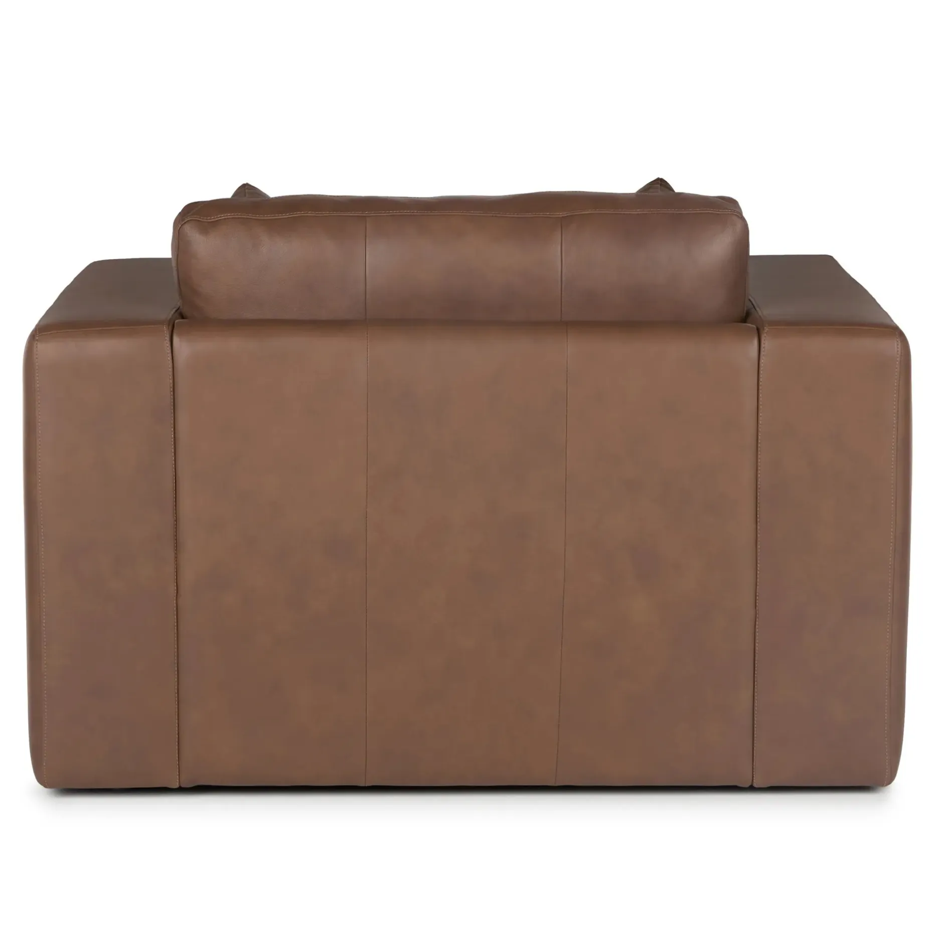 Whitmore 50" Leather Lounge Chair - Lucia Brown