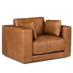 Whitmore 50" Leather Lounge Chair - Salerno Tan
