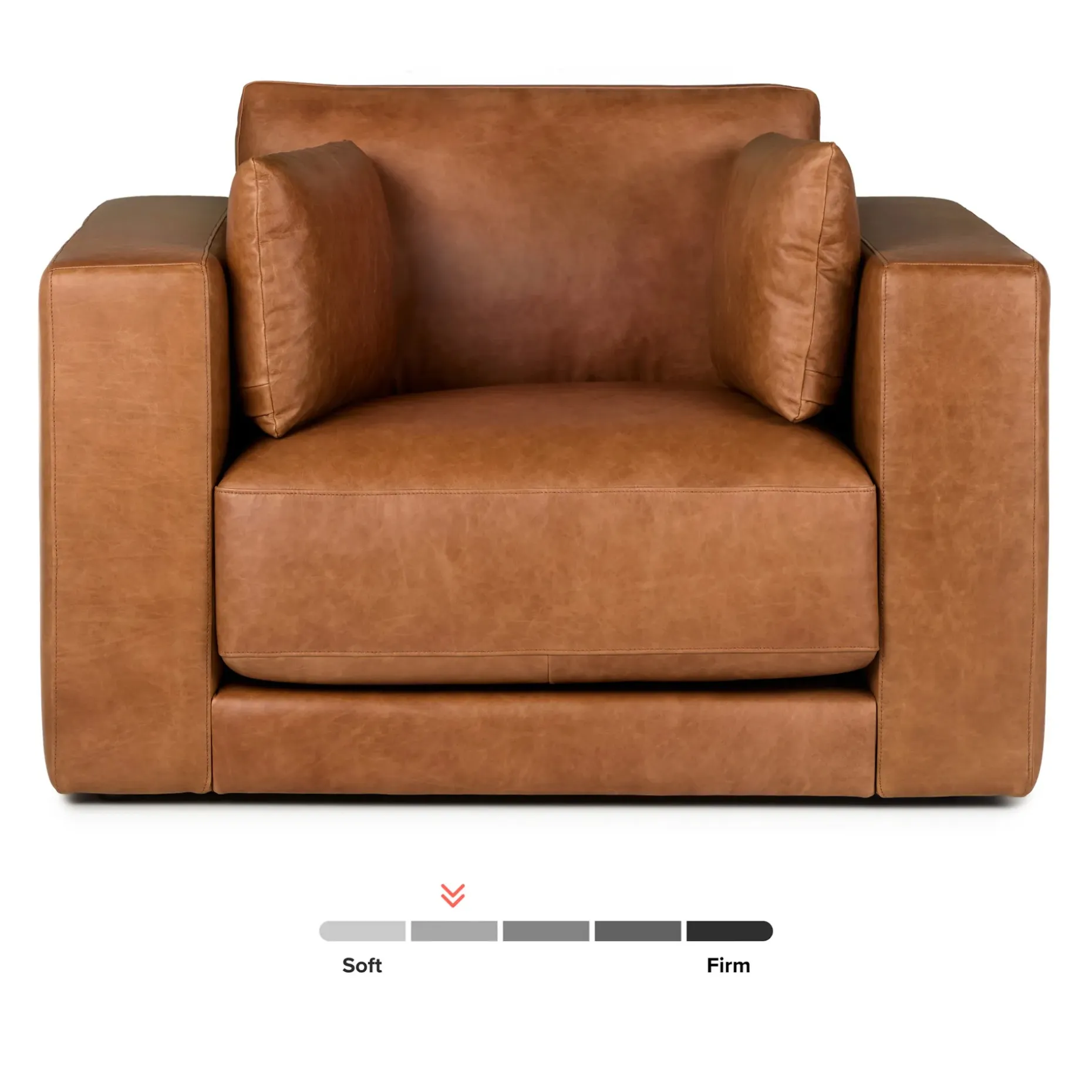 Whitmore 50" Leather Lounge Chair - Salerno Tan
