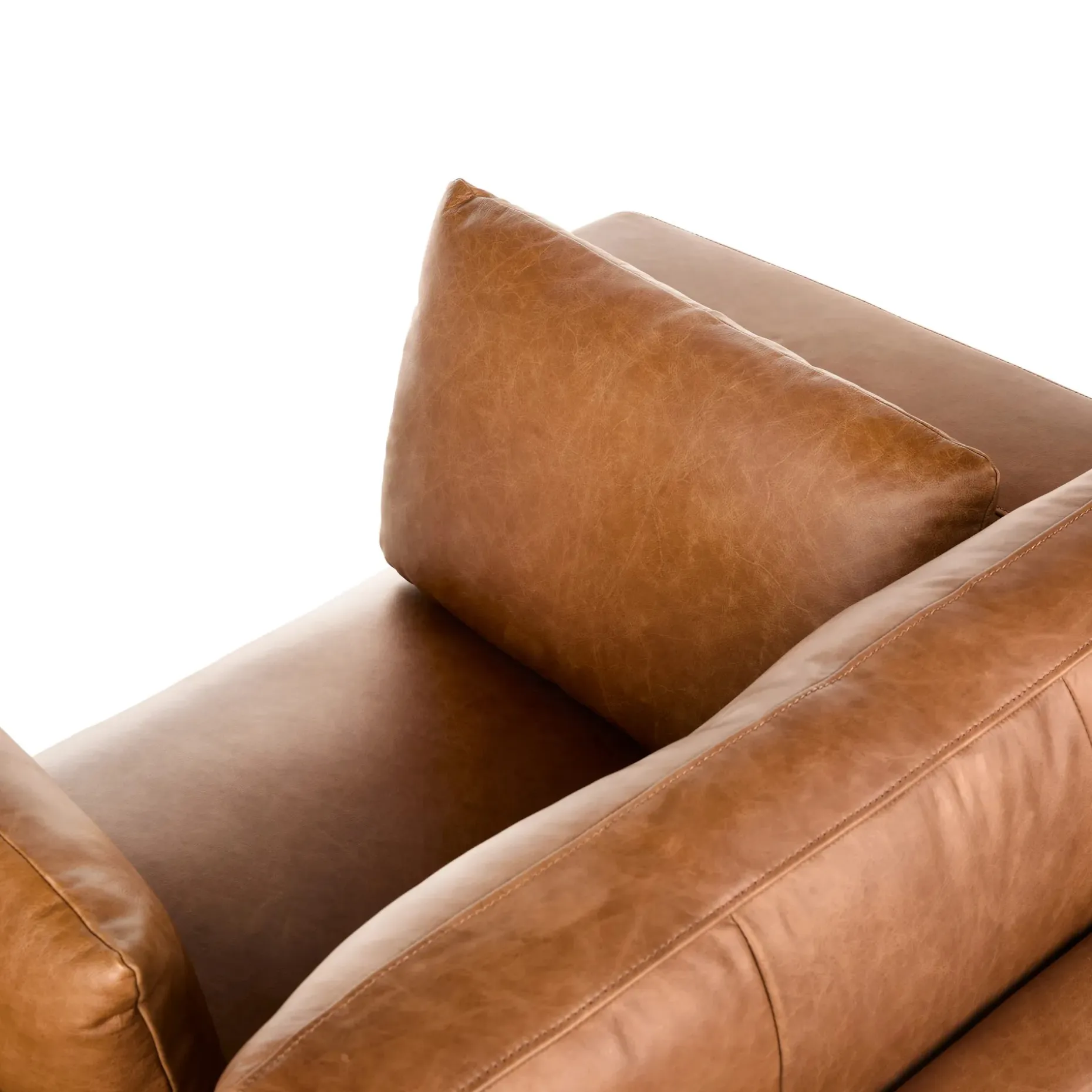 Whitmore 50" Leather Lounge Chair - Salerno Tan