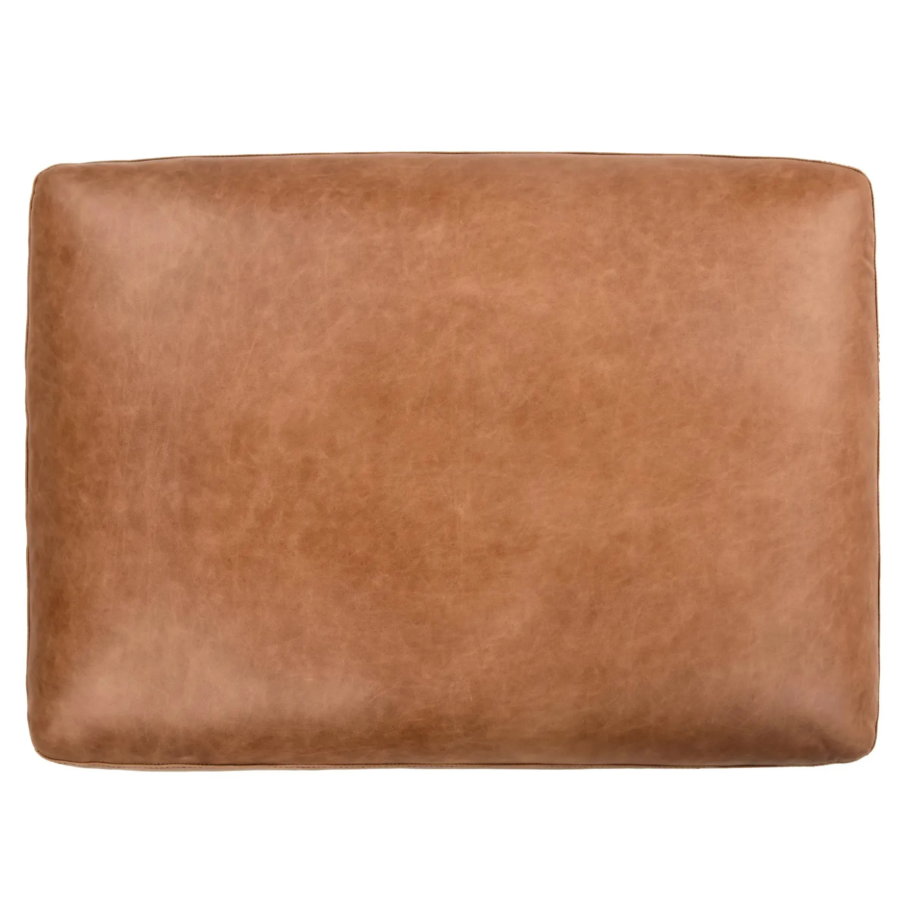 Whitmore 33" Leather Ottoman - Salerno Tan