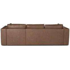 Whitmore 107" Leather Reversible Sectional - Lucia Brown