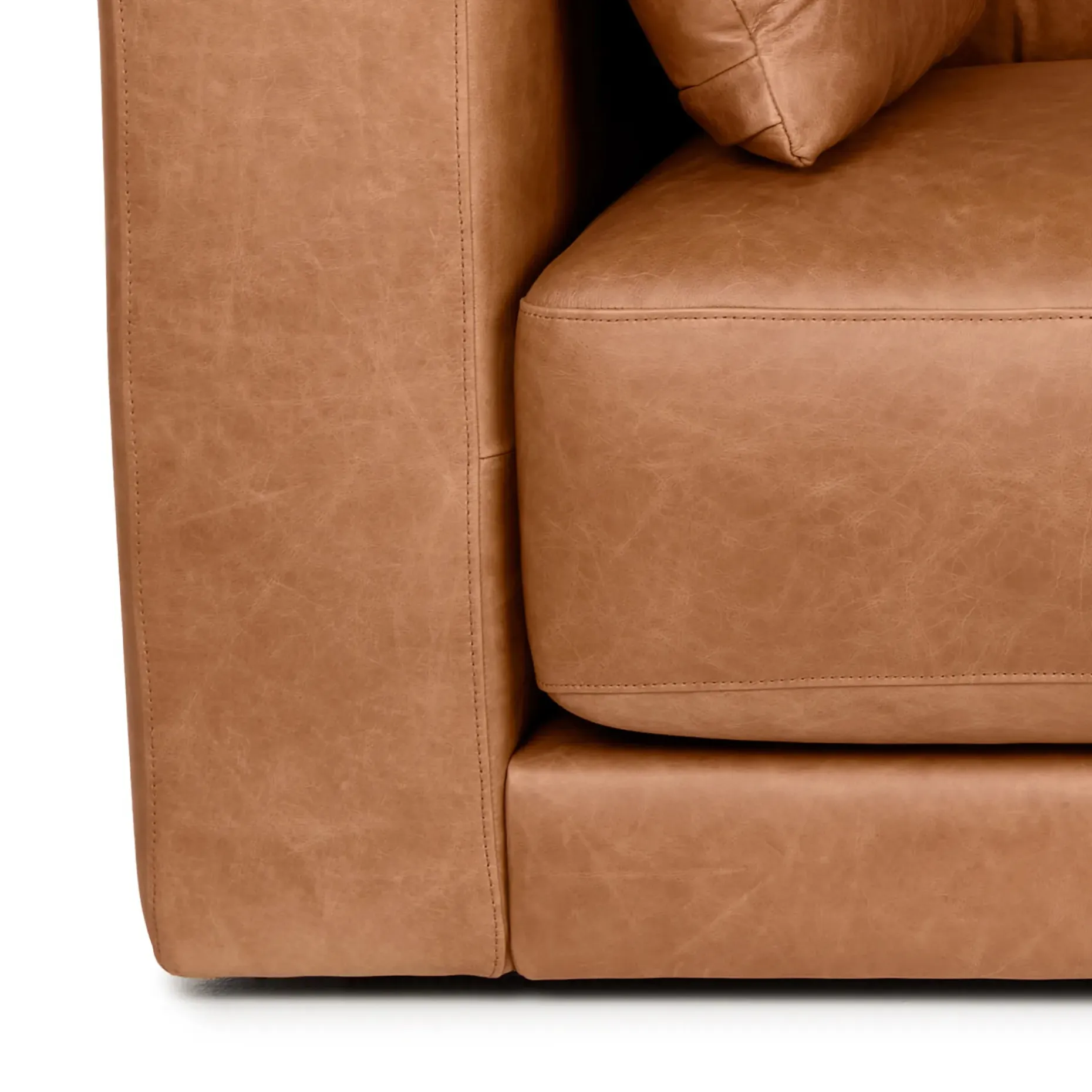 Whitmore 91" Leather Sofa - Salerno Tan
