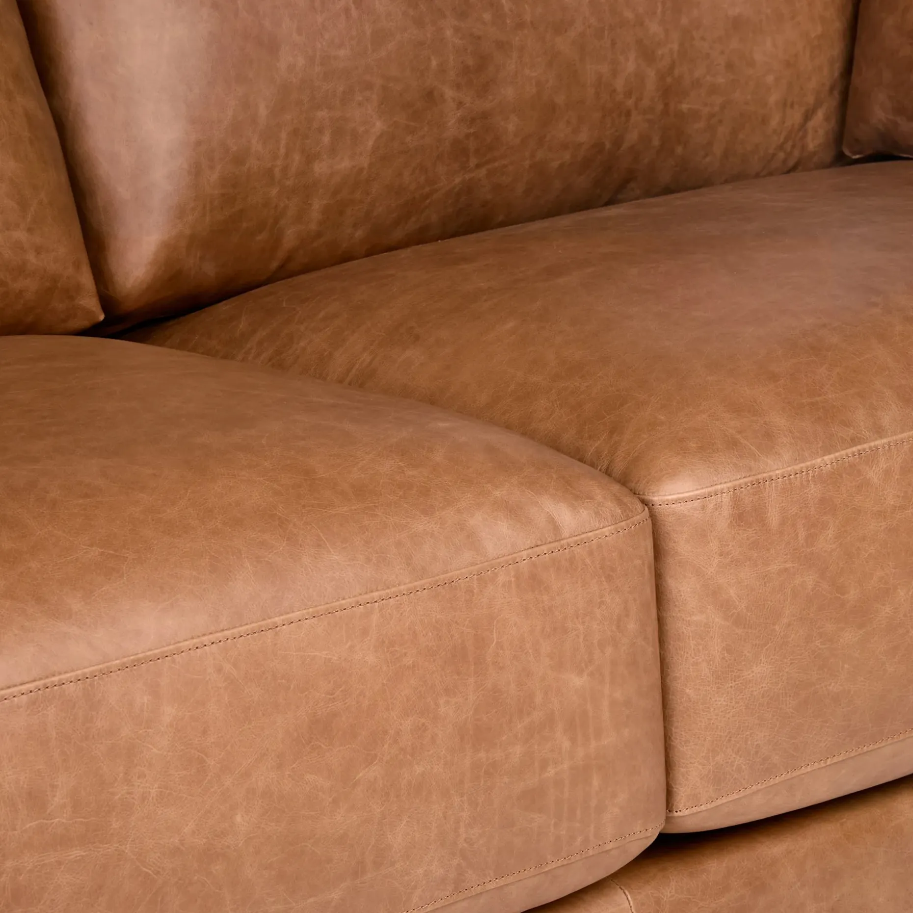 Whitmore 91" Leather Sofa - Salerno Tan