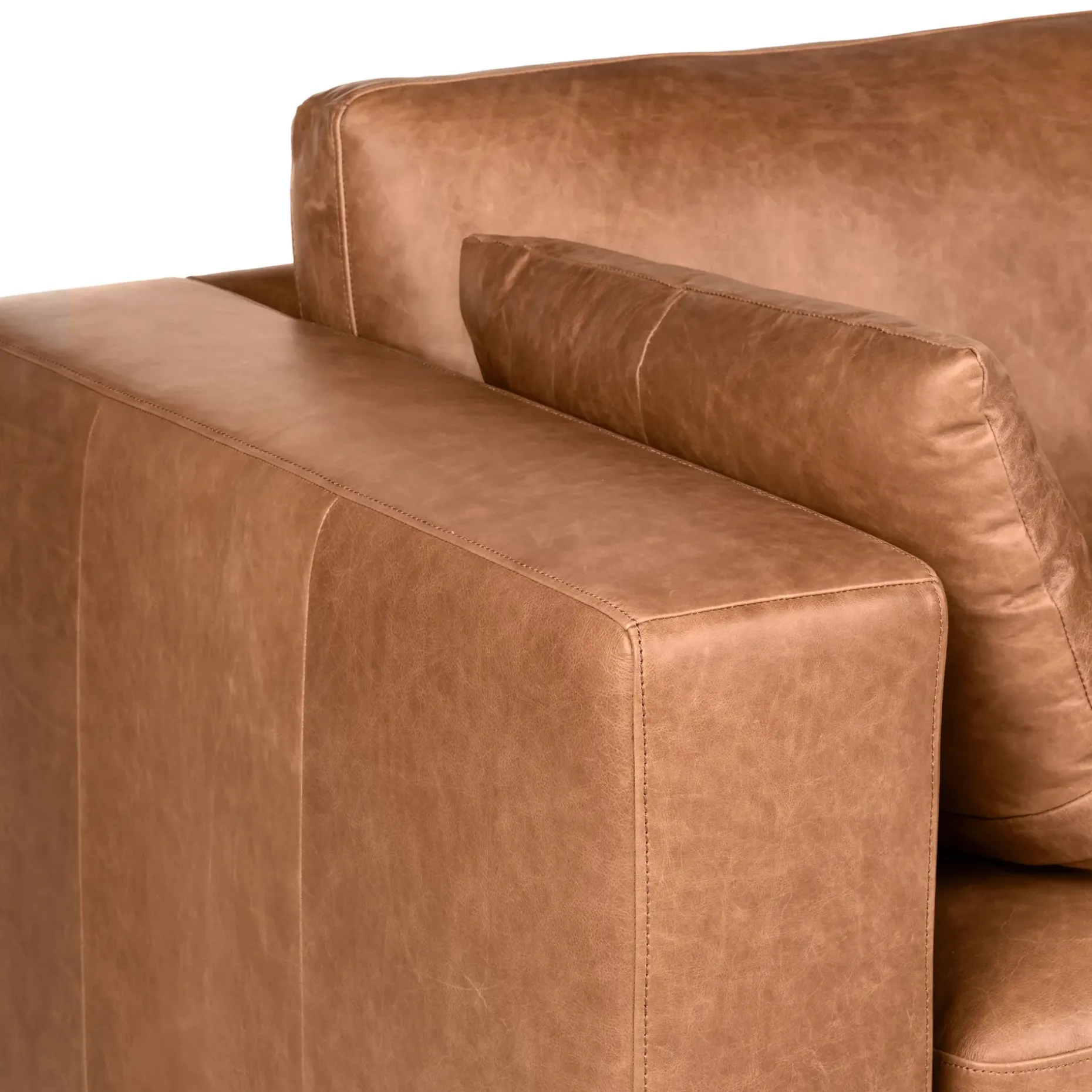 Whitmore 91" Leather Sofa - Salerno Tan