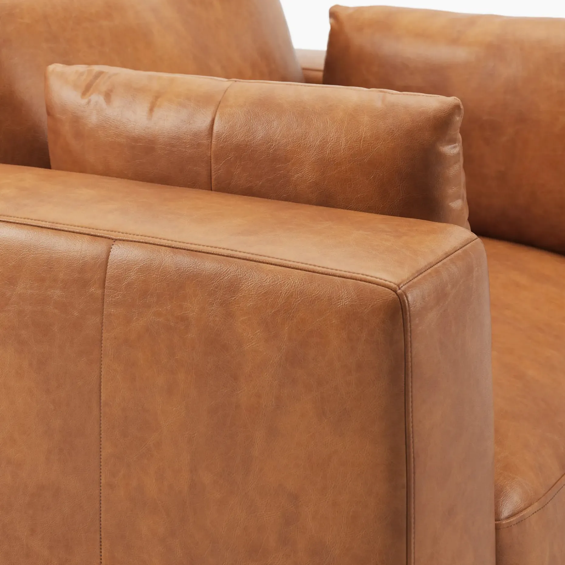 Whitmore 50" Leather Swivel Lounge Chair - Salerno Tan