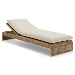 Willa 81" Outdoor Wicker Chaise Lounge - Dravite Ivory