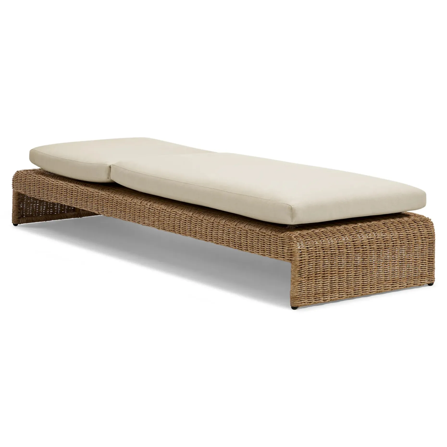 Willa 81" Outdoor Wicker Chaise Lounge - Dravite Ivory