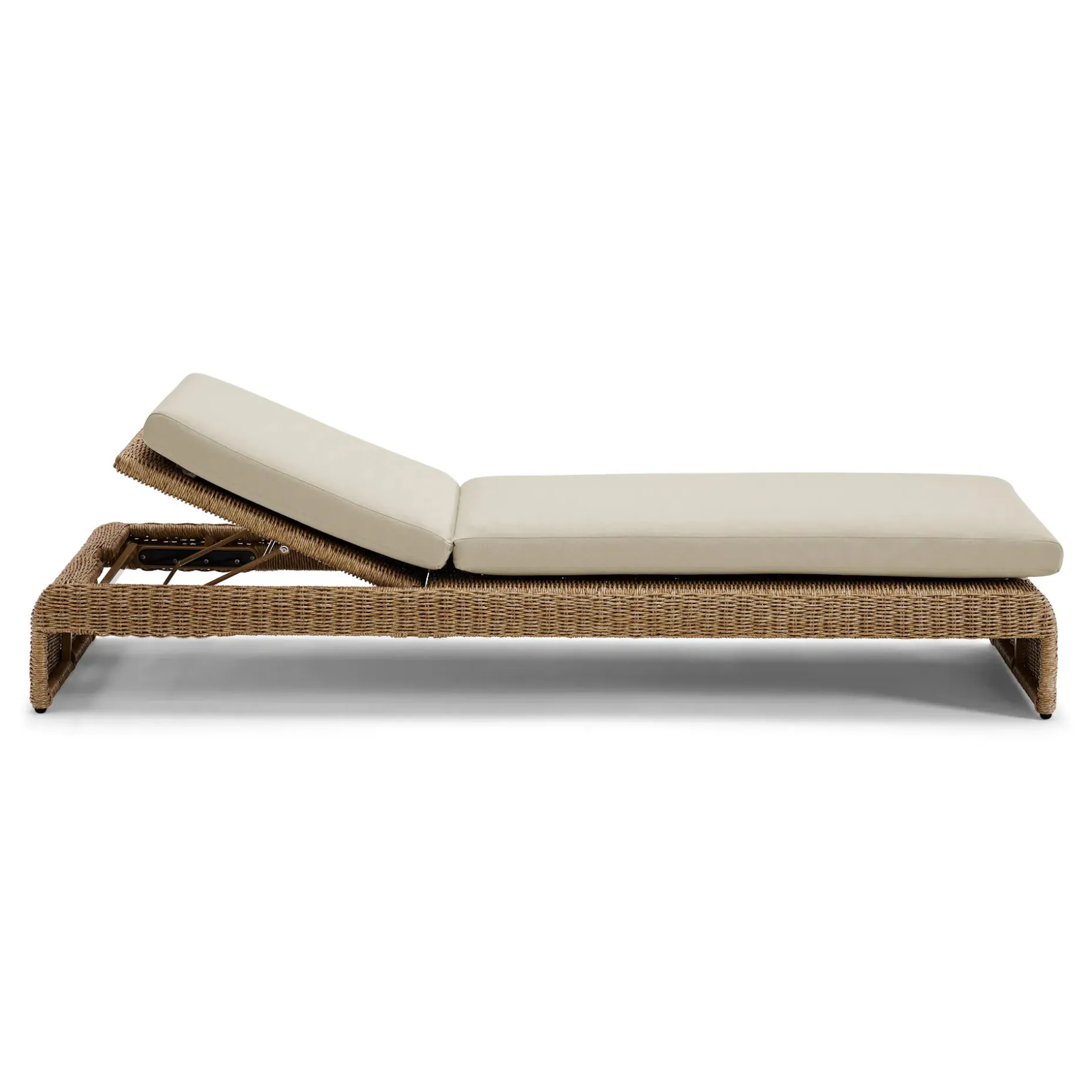 Willa 81" Outdoor Wicker Chaise Lounge - Dravite Ivory