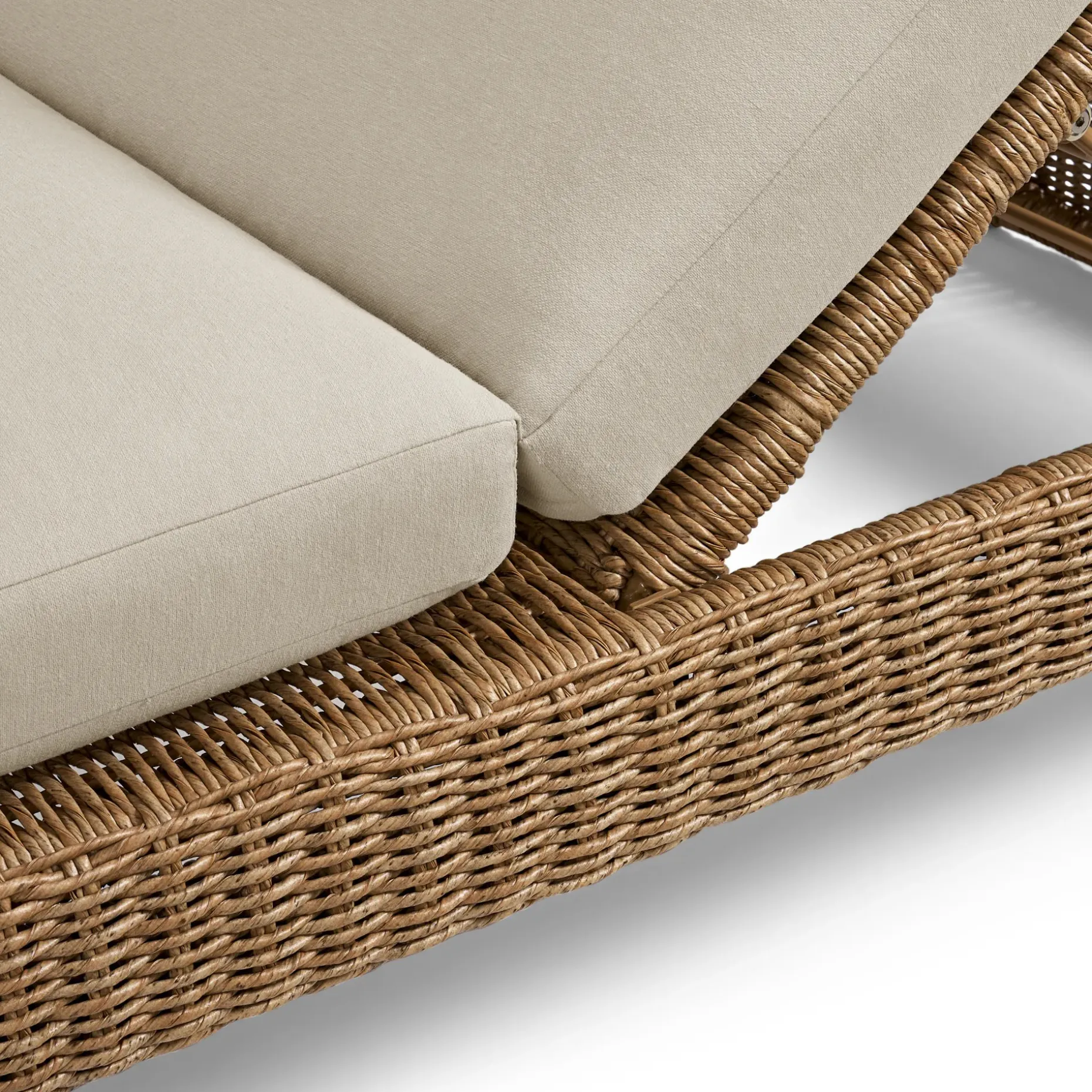 Willa 81" Outdoor Wicker Chaise Lounge - Dravite Ivory