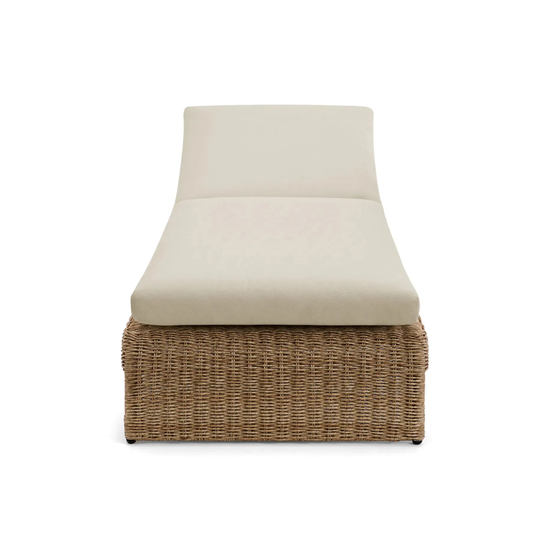 Willa 81" Outdoor Wicker Chaise Lounge - Dravite Ivory