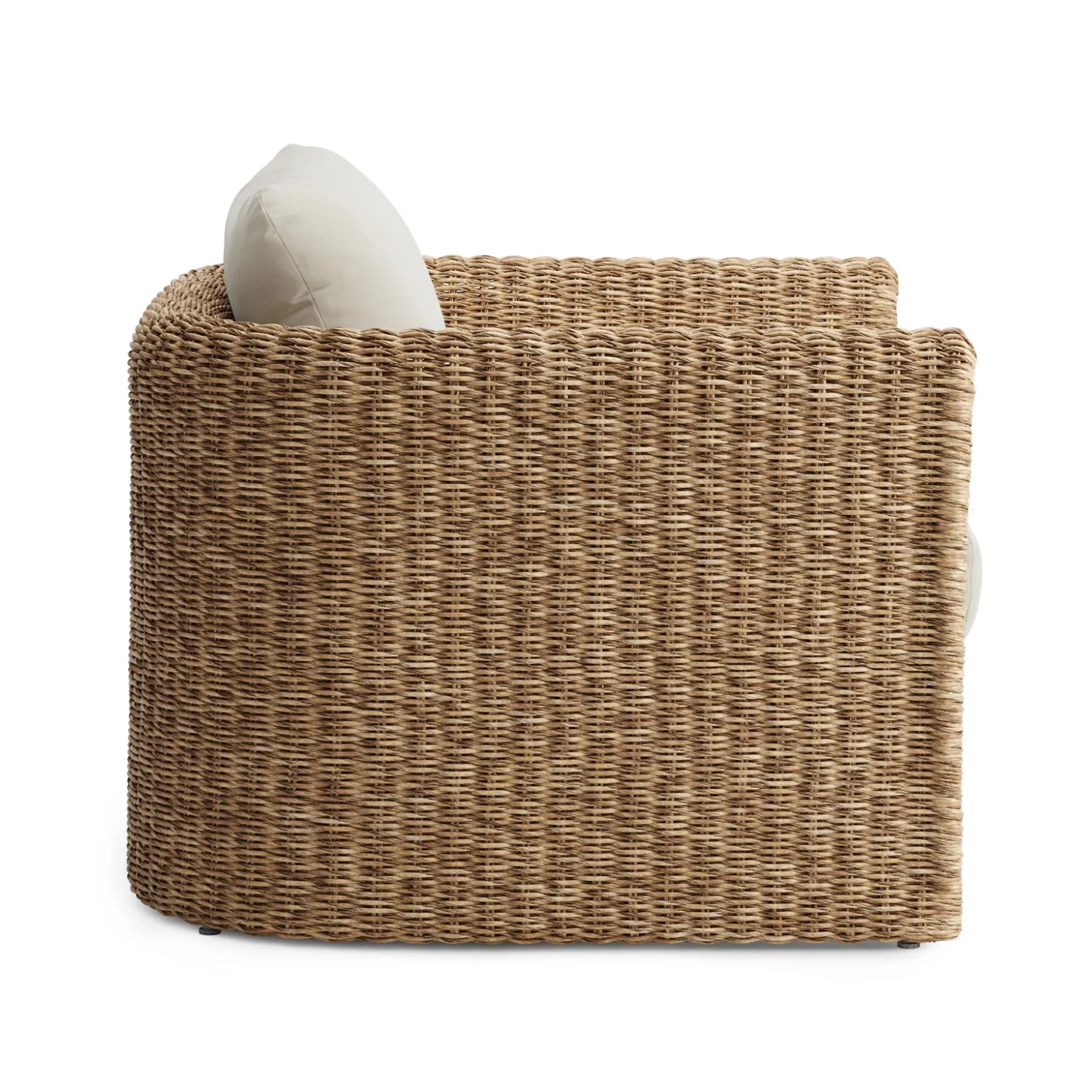 Willa 38" Outdoor Wicker Lounge Chair - Dravite Ivory