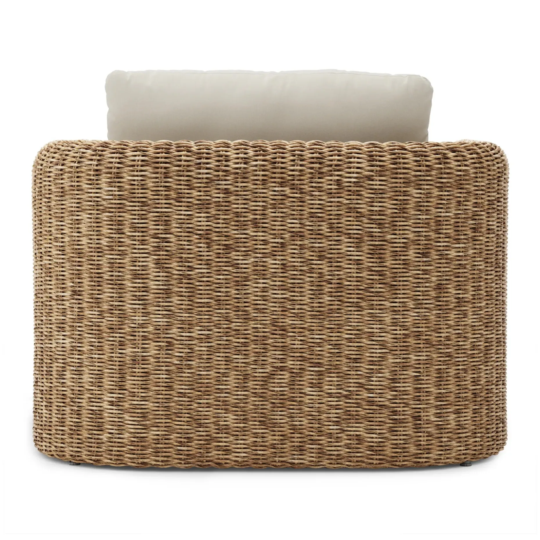 Willa 38" Outdoor Wicker Lounge Chair - Dravite Ivory