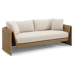 Willa 80" Outdoor Wicker Sofa - Dravite Ivory
