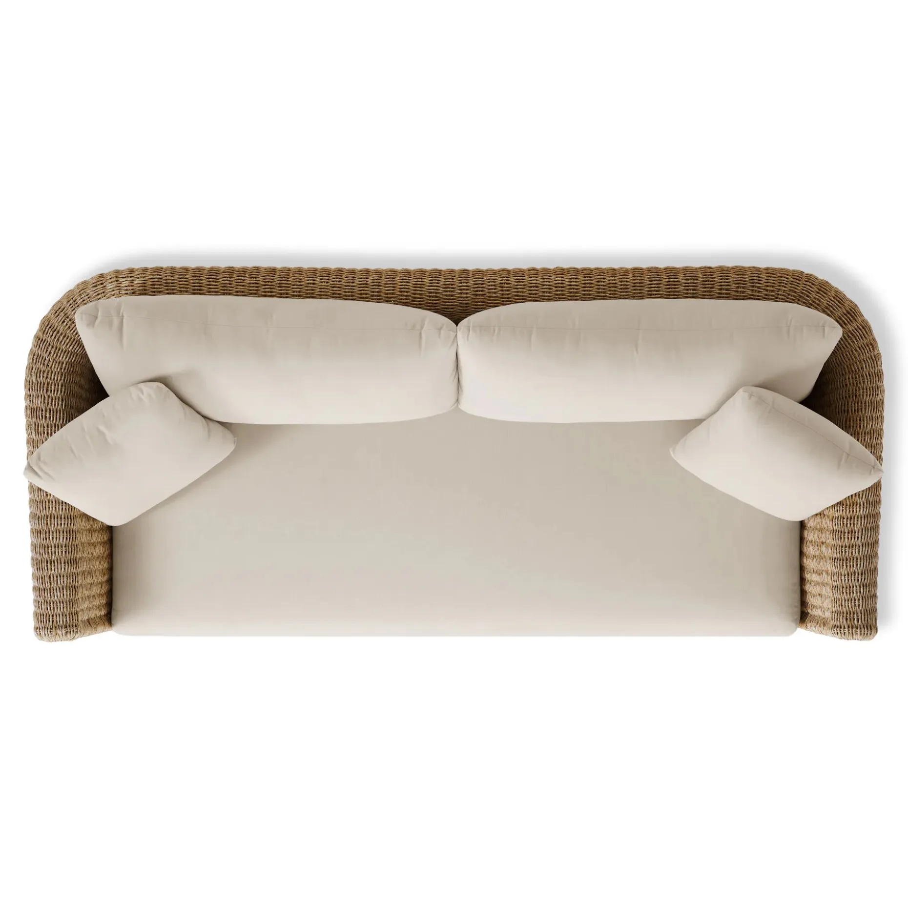 Willa 80" Outdoor Wicker Sofa - Dravite Ivory