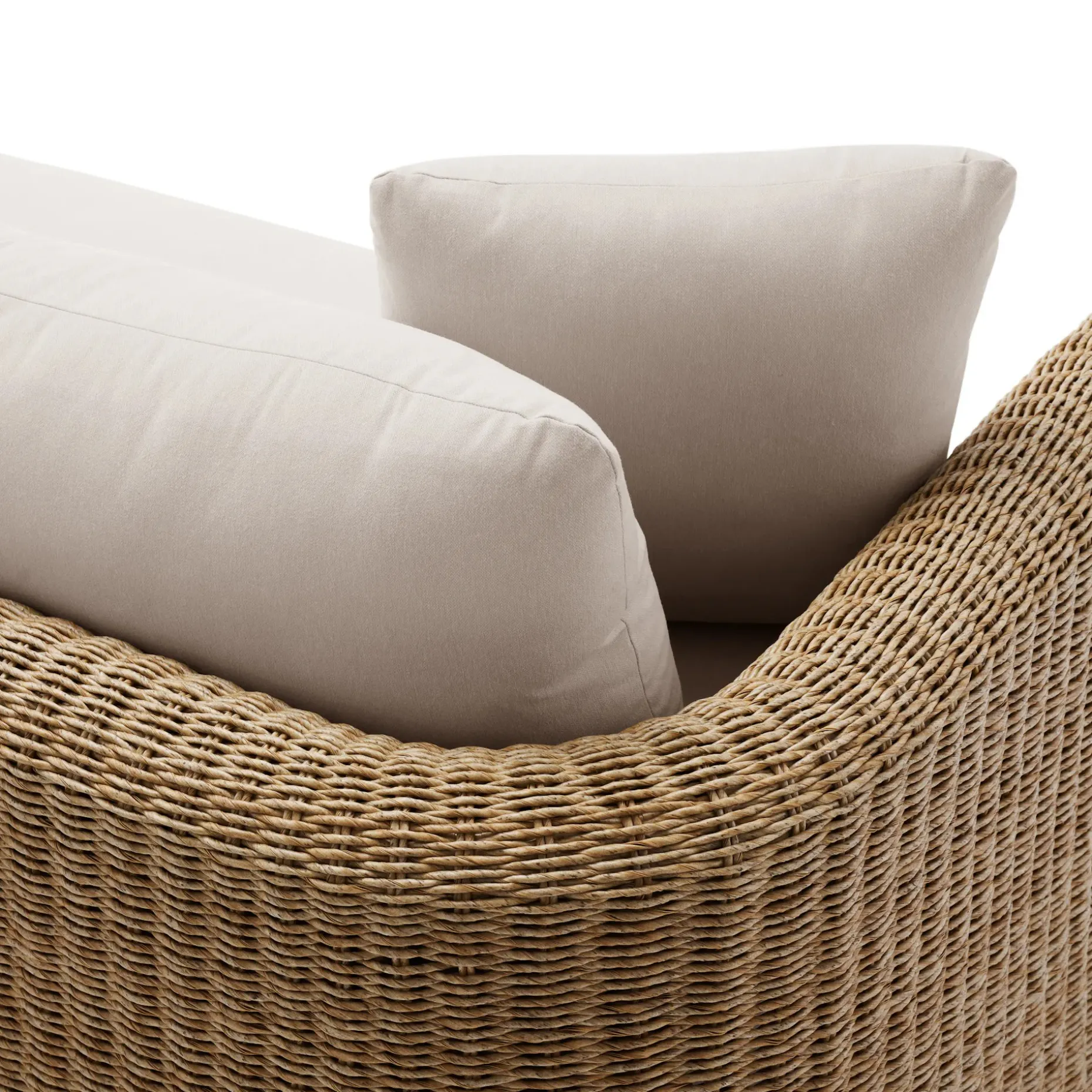 Willa 80" Outdoor Wicker Sofa - Dravite Ivory