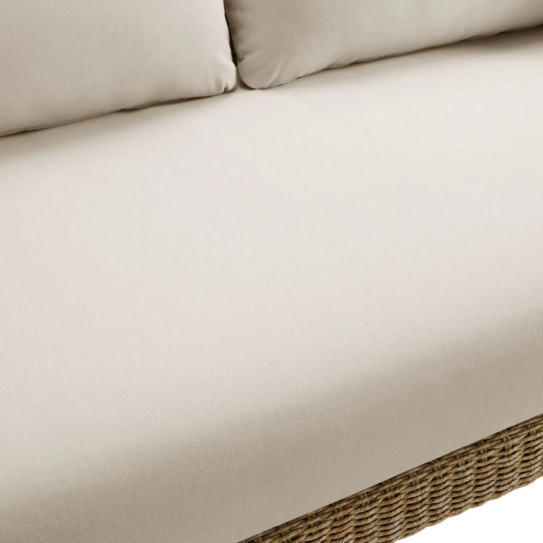 Willa 80" Outdoor Wicker Sofa - Dravite Ivory