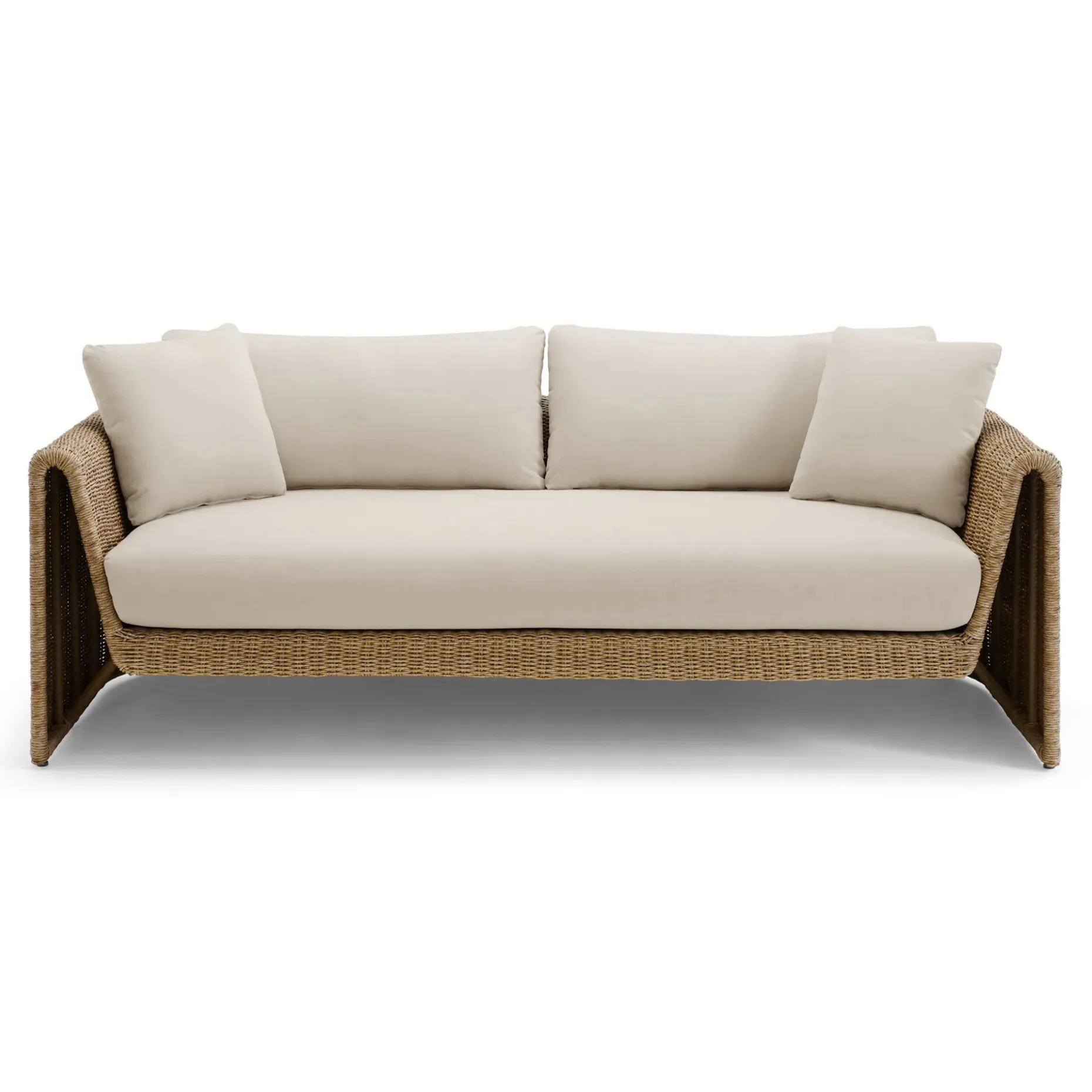 Willa 80" Outdoor Wicker Sofa - Dravite Ivory