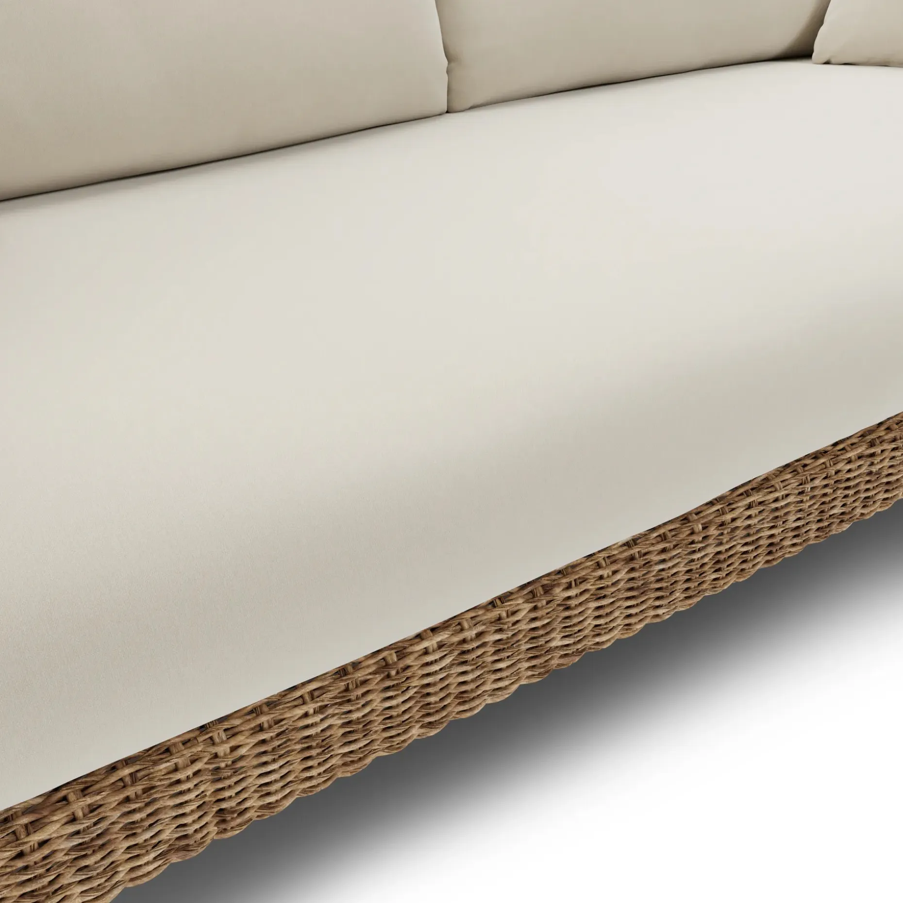 Willa 80" Outdoor Wicker Sofa Set - Dravite Ivory