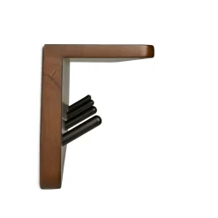 Williams 24" Shelf and Coat Rack - Black and Walnut