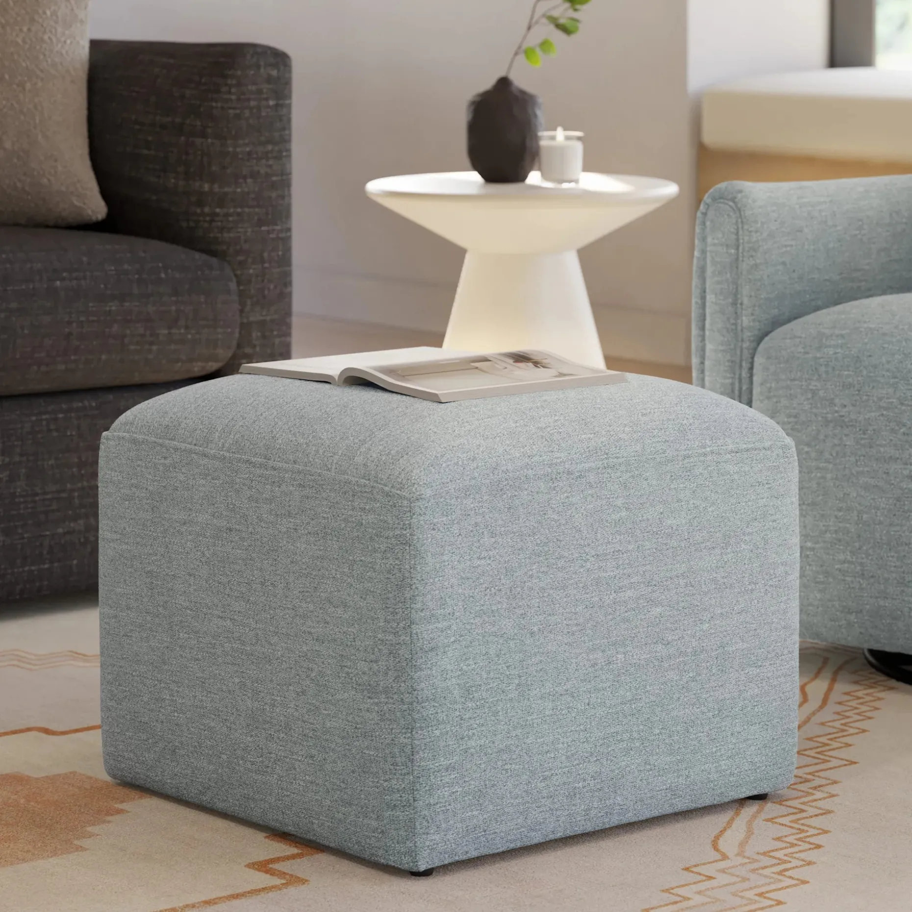 Winslow 21.25" Ottoman - Harbor Gray