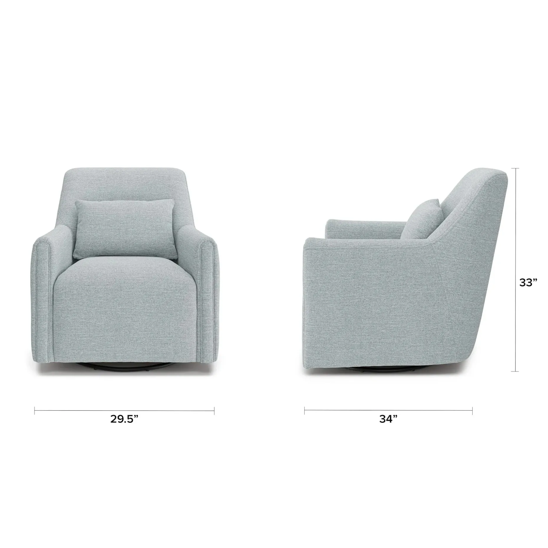Winslow 29.5" Swivel Glider Chair - Harbor Gray