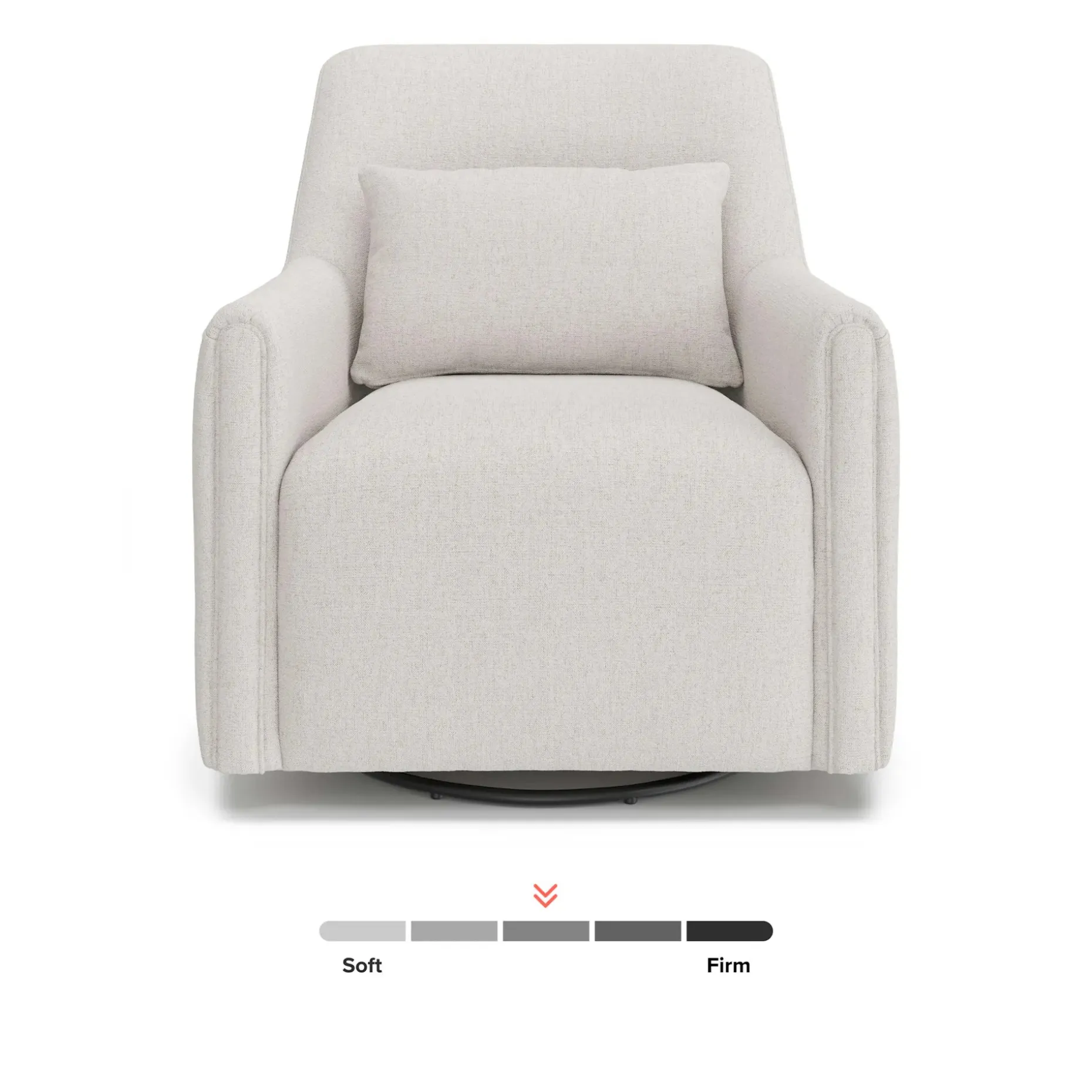Winslow 29.5" Swivel Glider Chair - Napa White