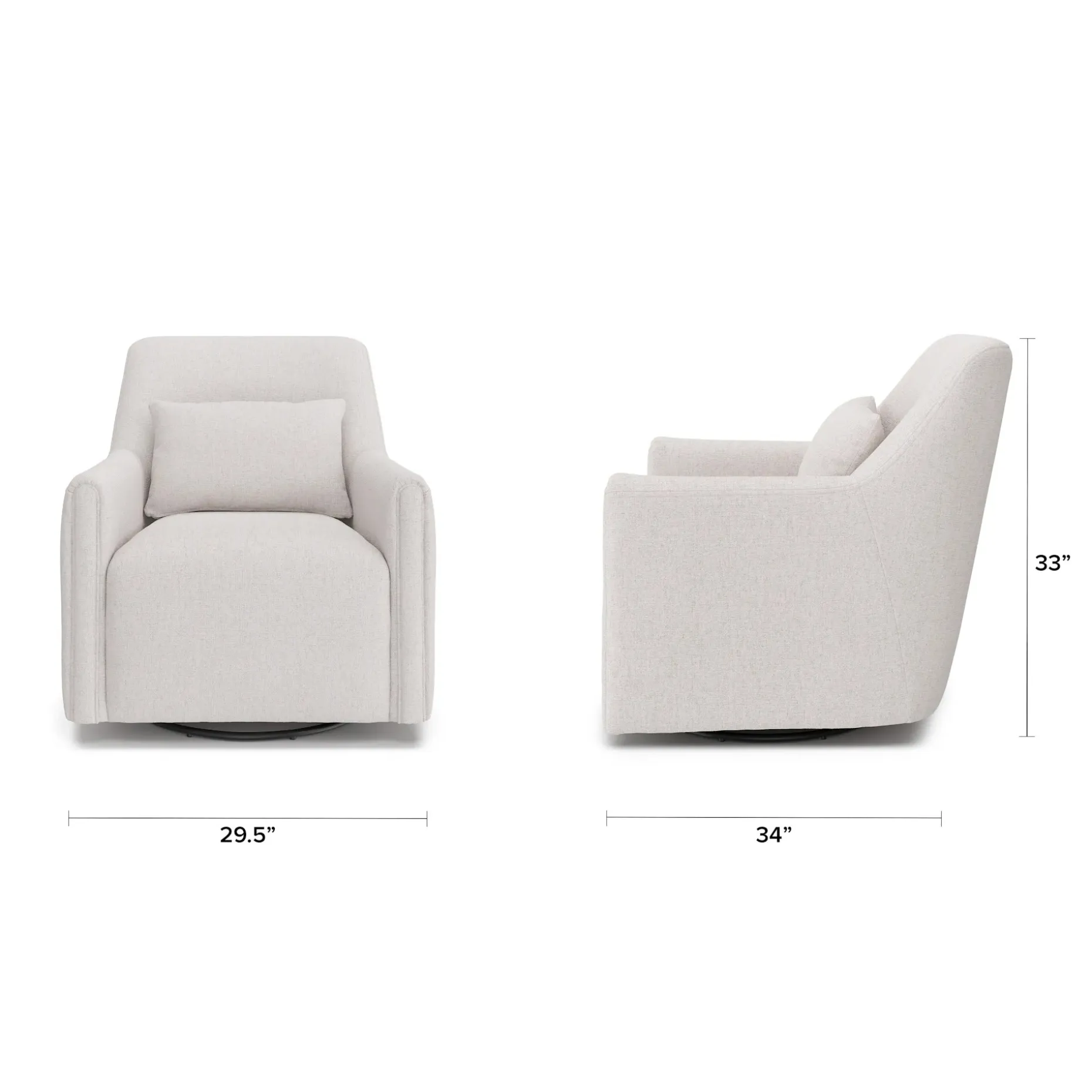 Winslow 29.5" Swivel Glider Chair - Napa White