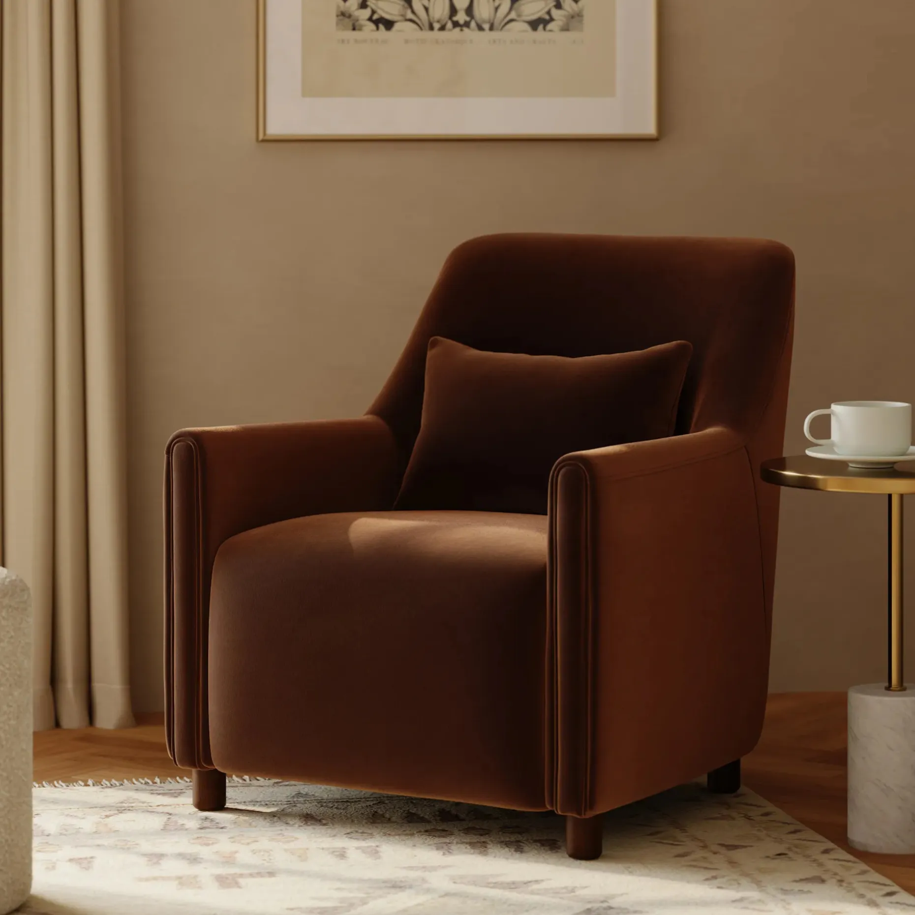 Winslow 29.5" Velvet Lounge Chair - Hale Earth