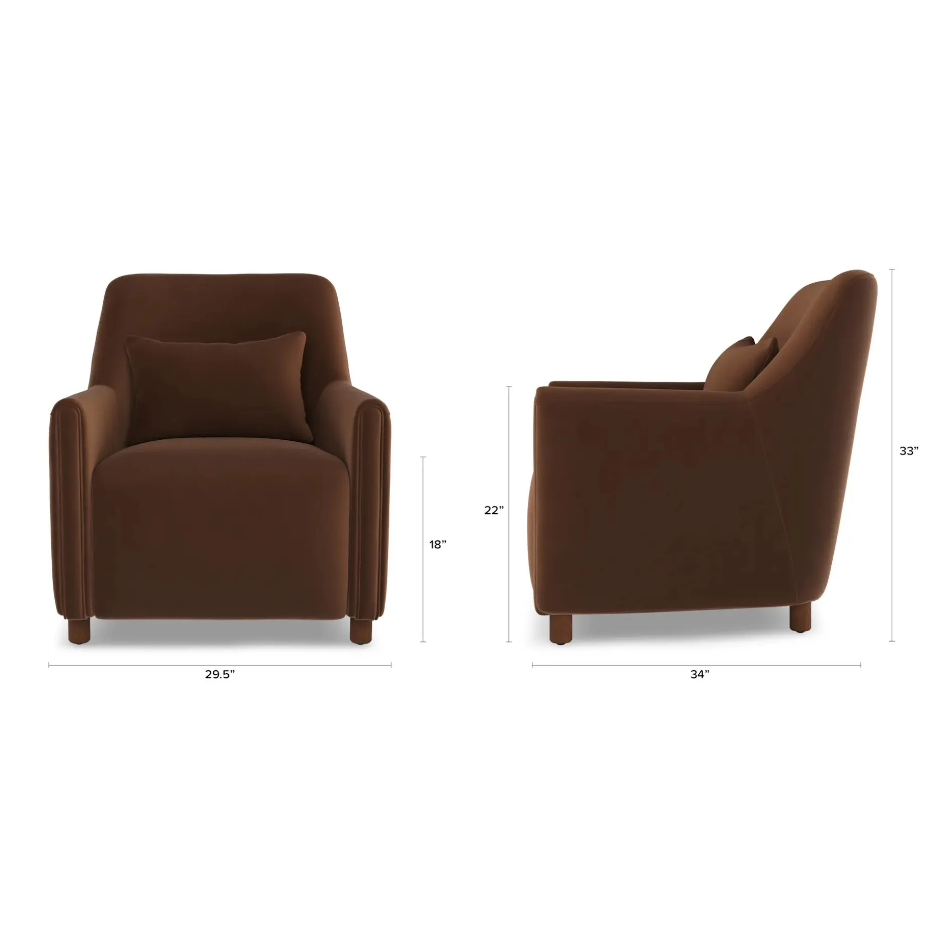 Winslow 29.5" Velvet Lounge Chair - Hale Earth