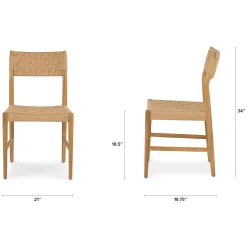 Wosla Corded Dining Chair - Oak