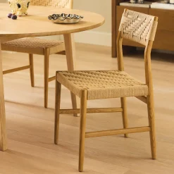 Wosla Corded Dining Chair - Oak