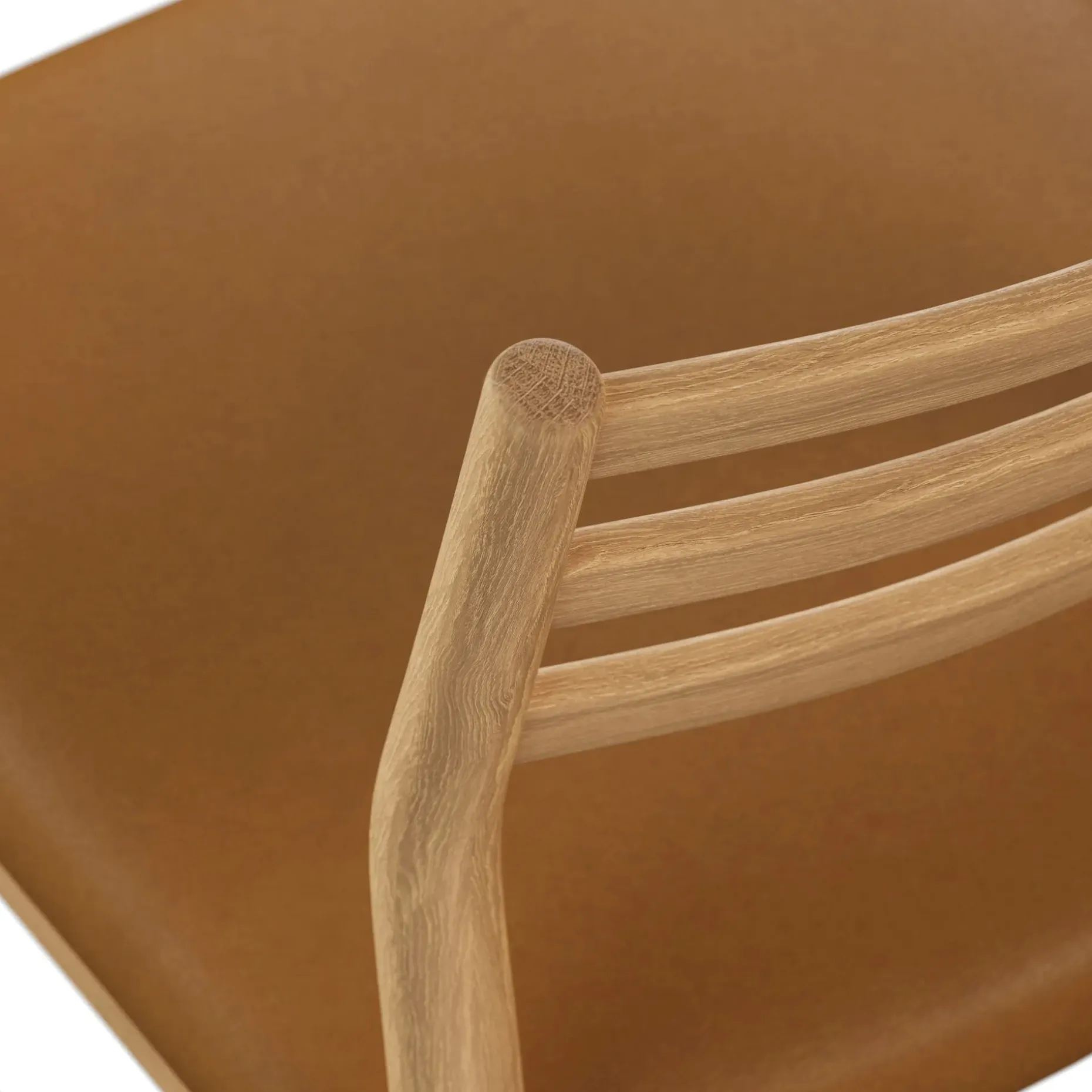 Wosla Leather Dining Chair - Oak and Taos Tan