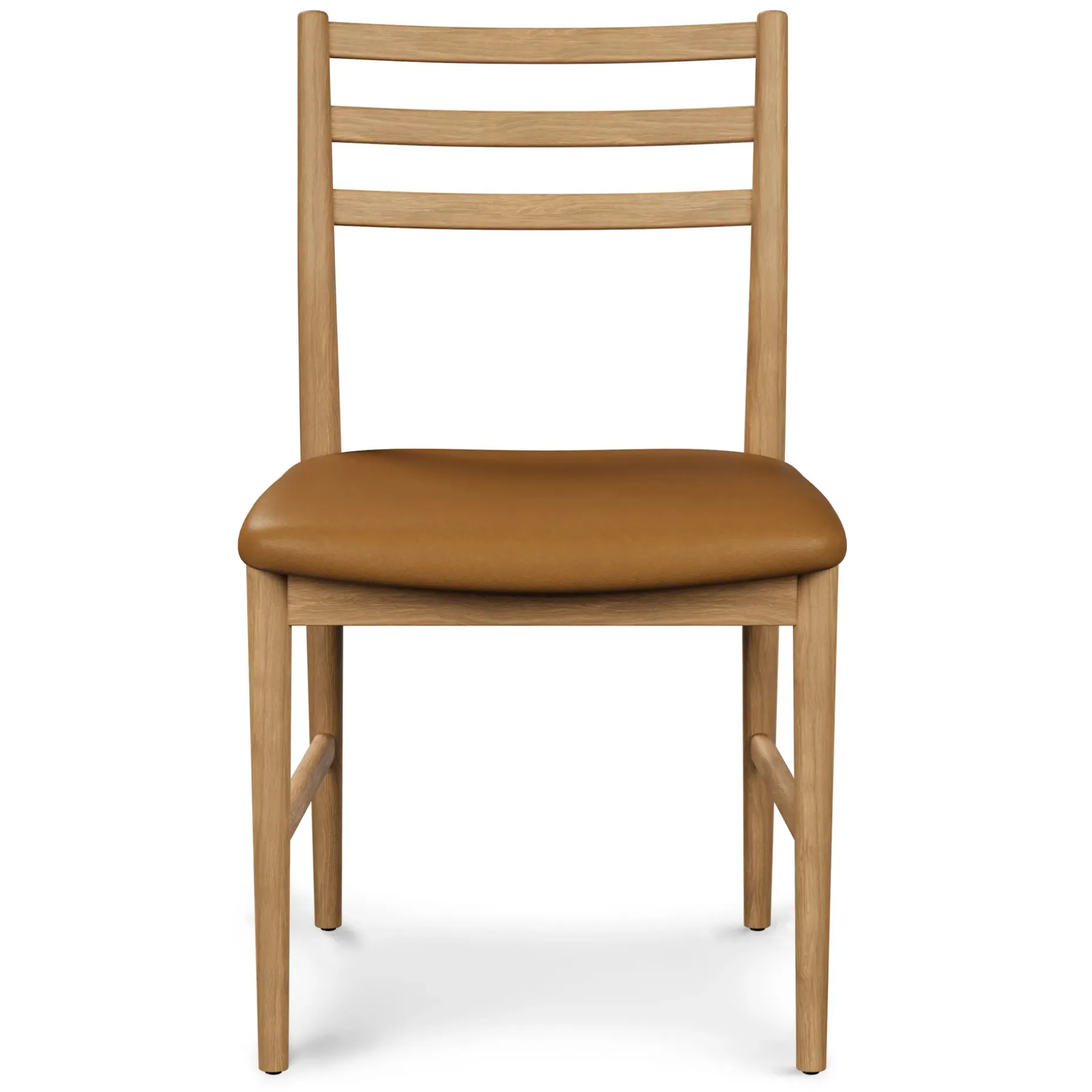 Wosla Leather Dining Chair - Oak and Taos Tan