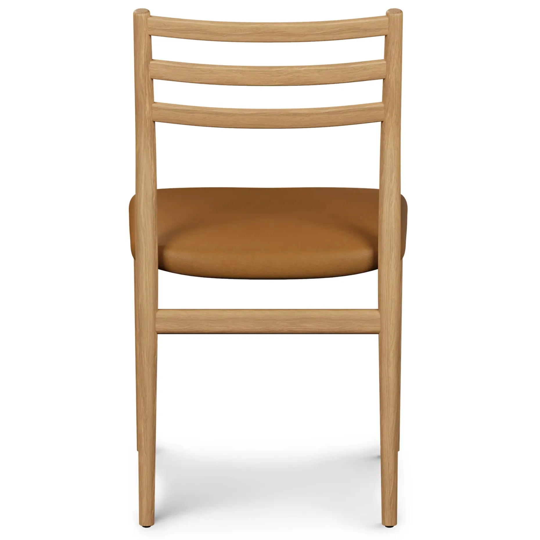 Wosla Leather Dining Chair - Oak and Taos Tan