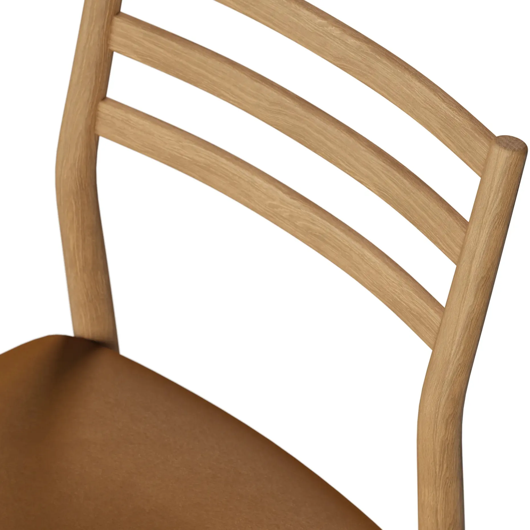 Wosla Leather Dining Chair - Oak and Taos Tan