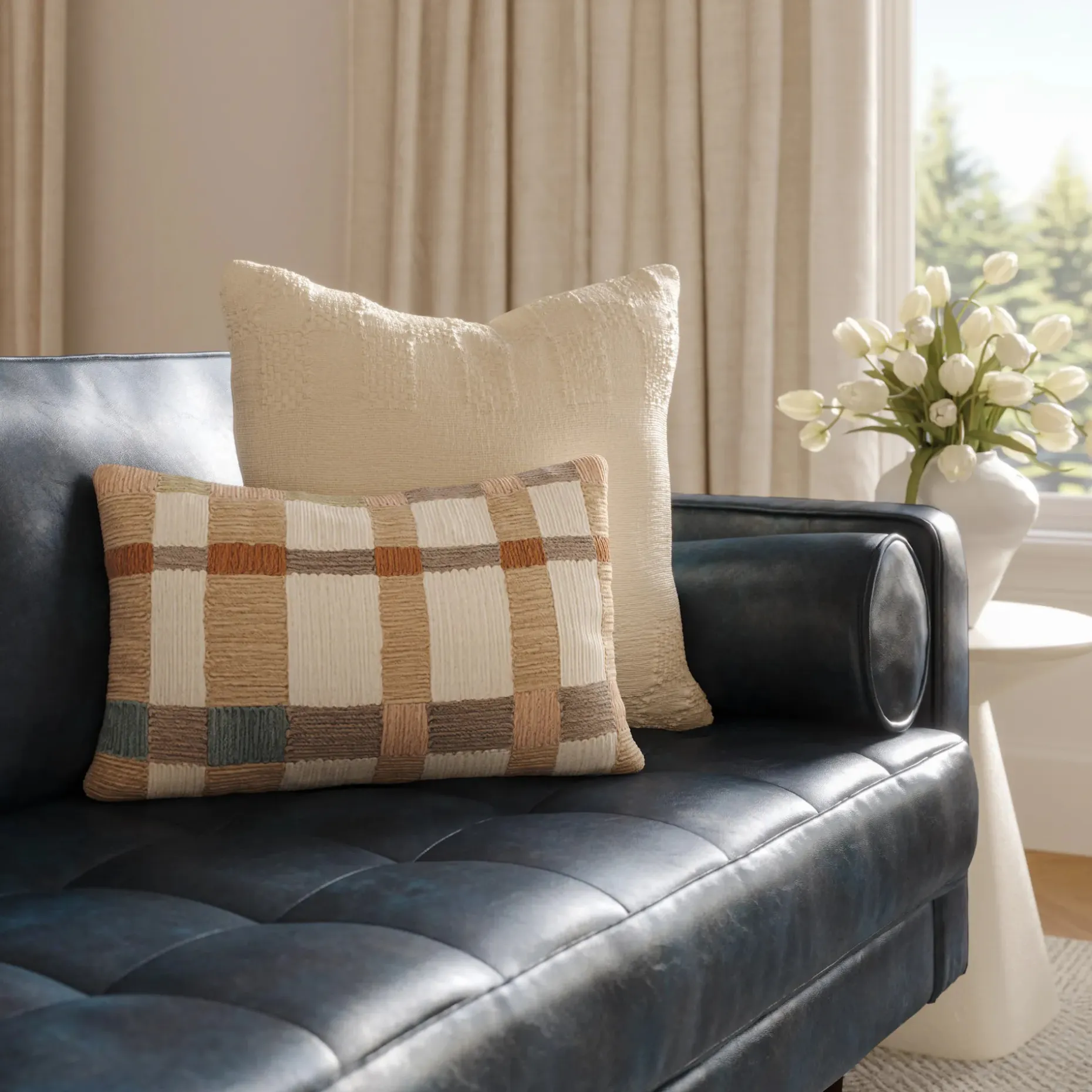 Wren Small Pillow - Ivory Multi