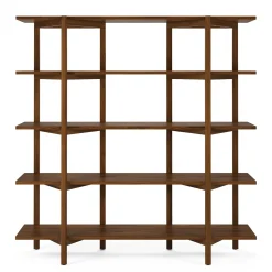 Zander 75" Shelving Unit - Walnut