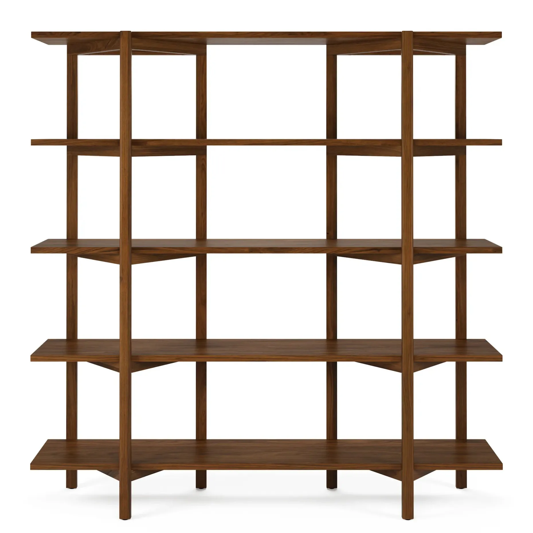 Zander 75" Shelving Unit - Walnut