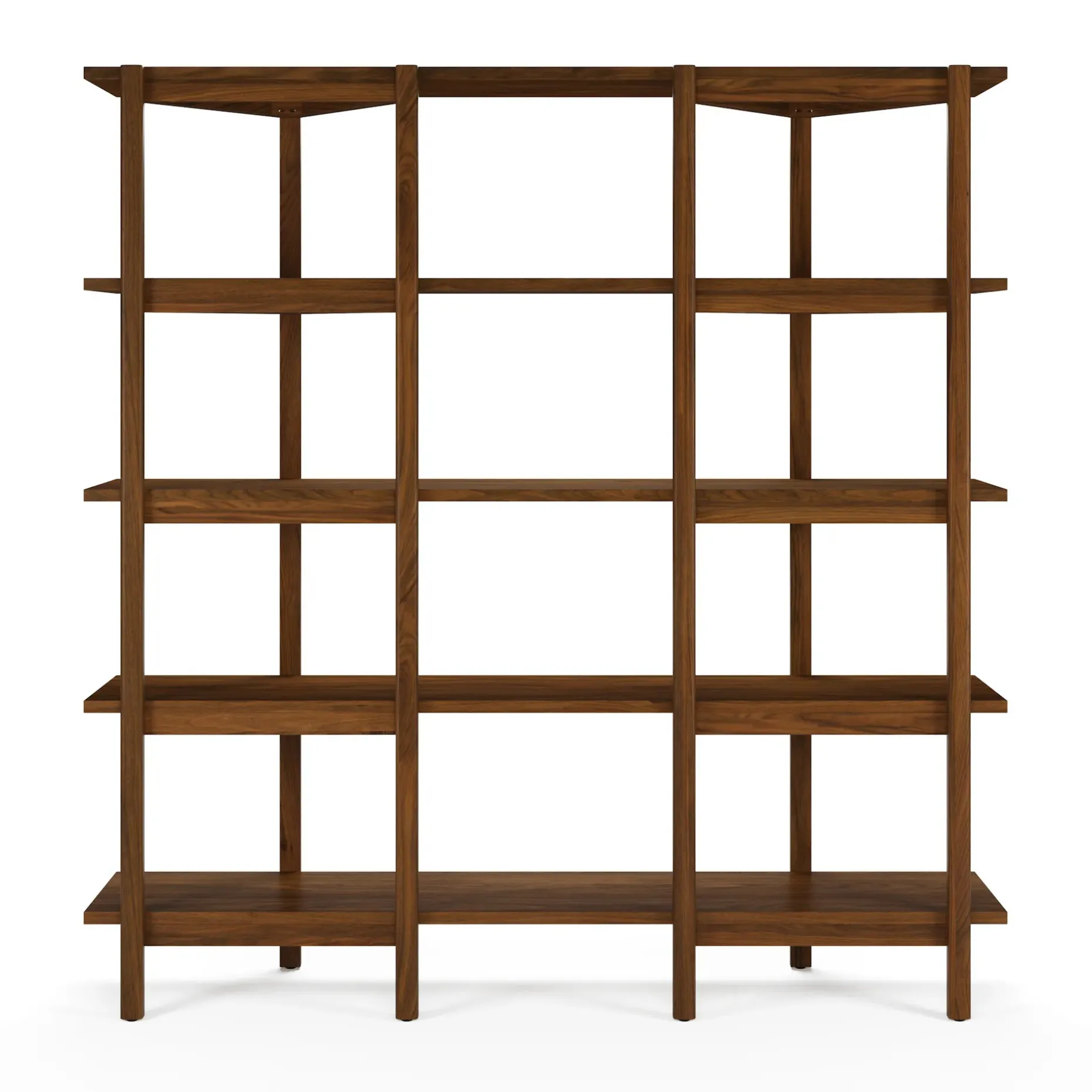 Zander 75" Shelving Unit - Walnut