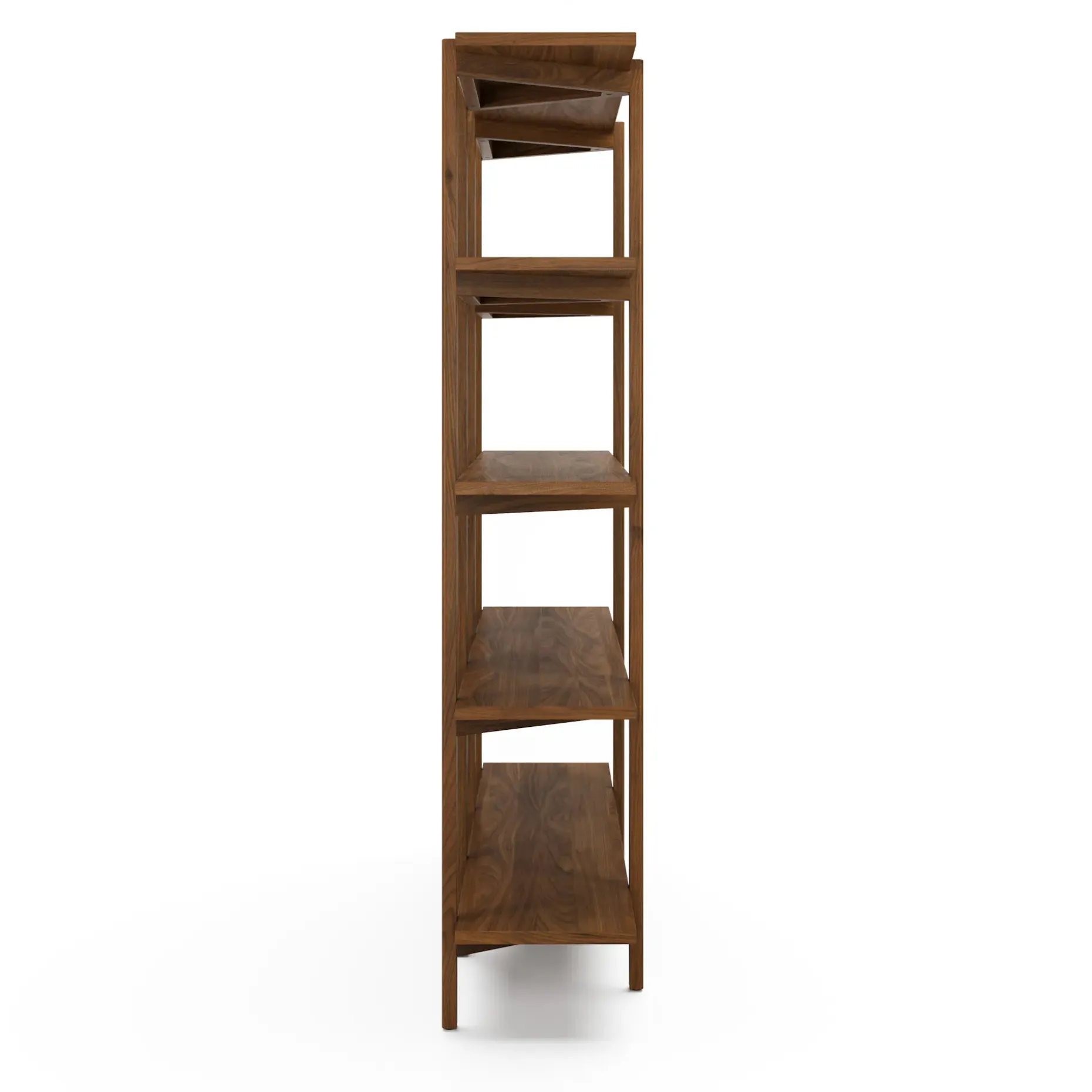 Zander 75" Shelving Unit - Walnut