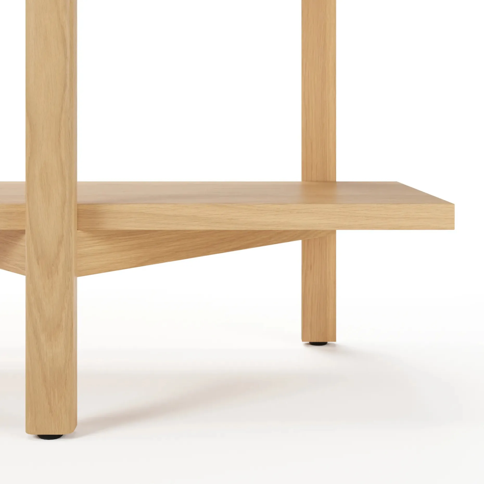 Zander 75" Shelving Unit - White Oak