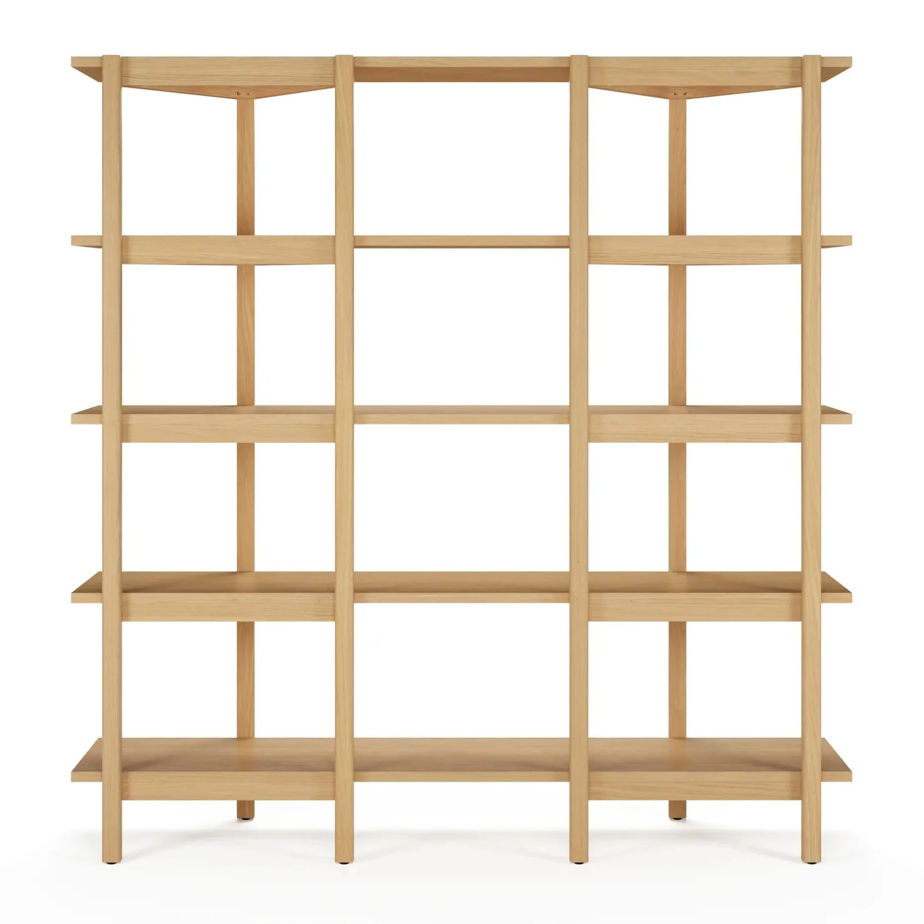 Zander 75" Shelving Unit - White Oak