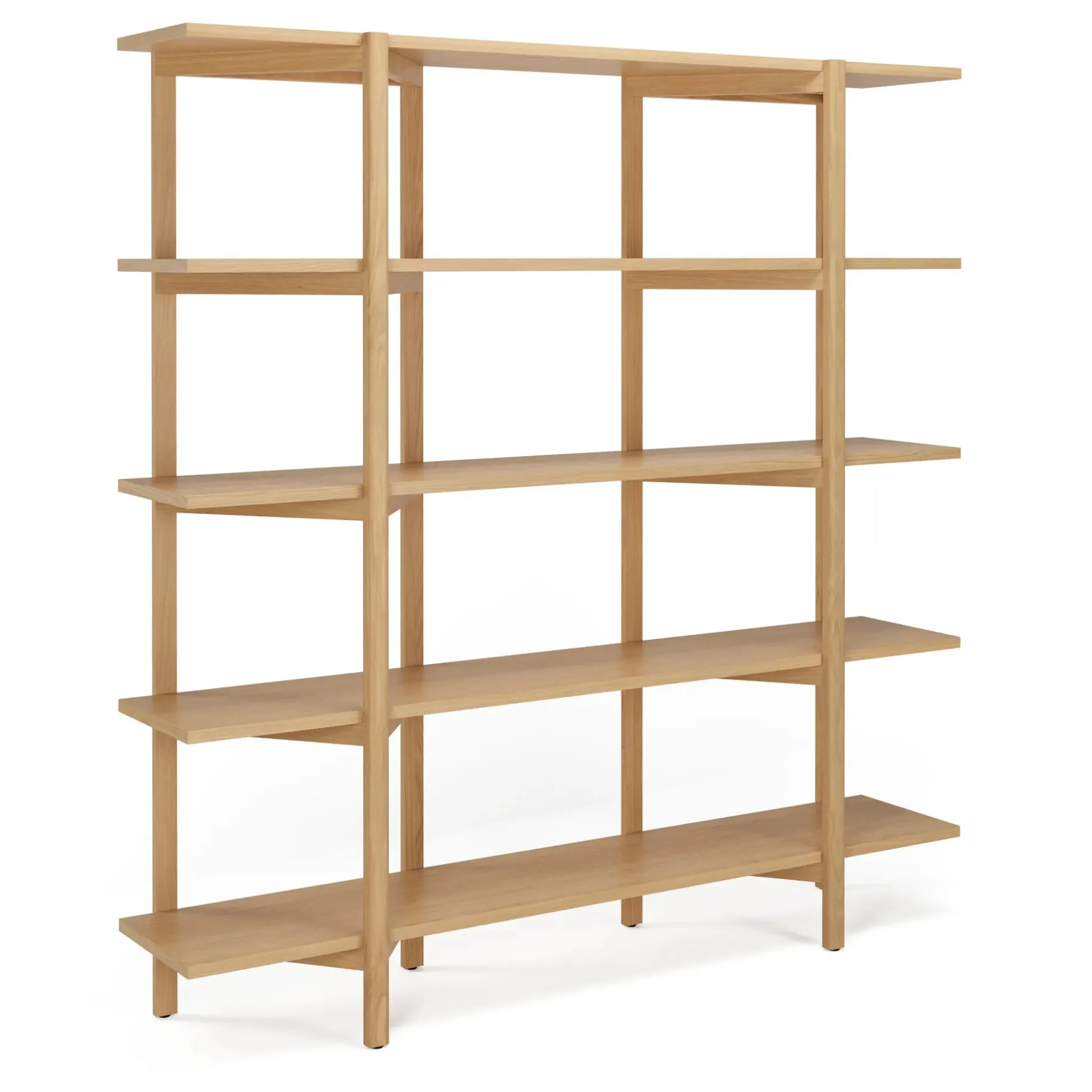 Zander 75" Shelving Unit - White Oak