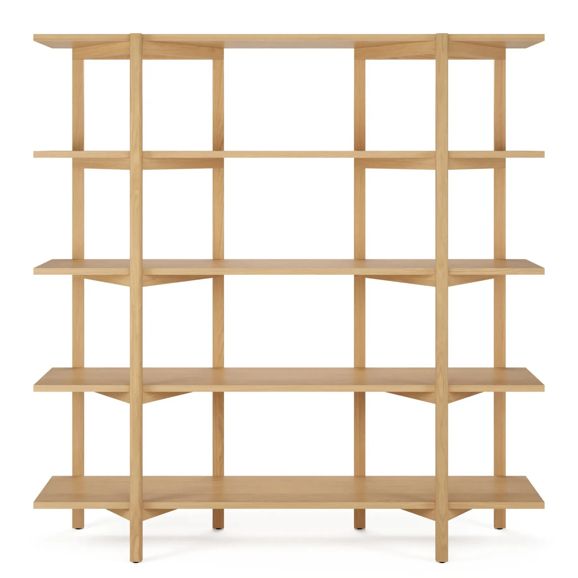 Zander 75" Shelving Unit - White Oak